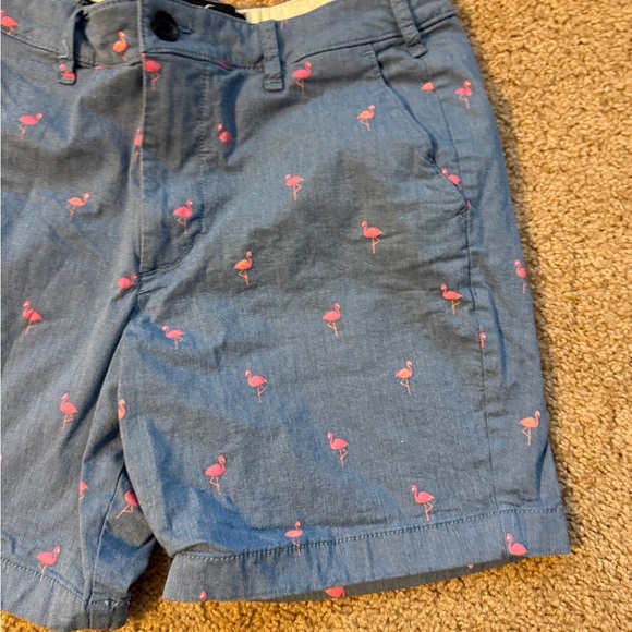 Men’s Blue Flamingo Print Shorts - Picture 2 of 7